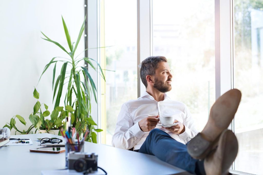 man in office